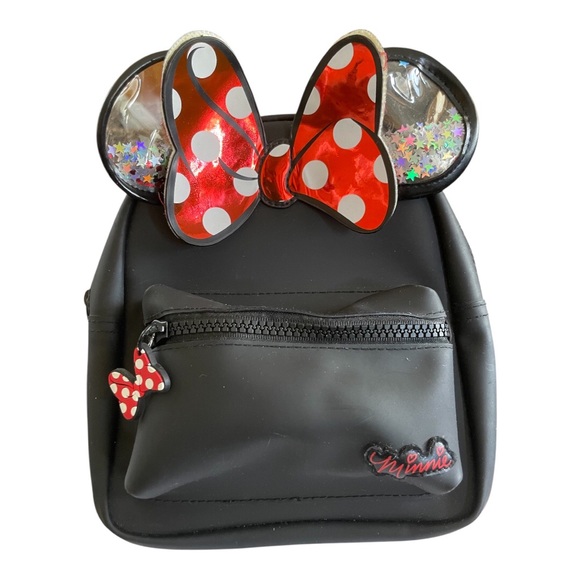 Disney Other - Disney Primark Minnie Mouse Star Glitter Ear Mini Backpack 8" Black